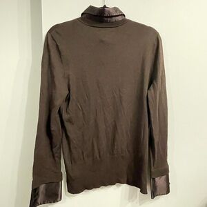 Anne Klein Men's Dark Brown Turtleneck Sweater